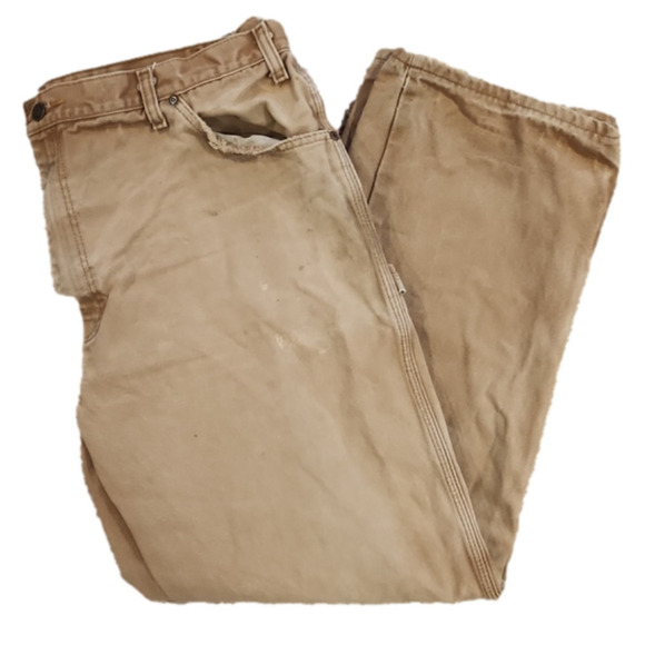 DICKIES Tan Workwear Thick Carpenter Pants - Picture 1 of 8